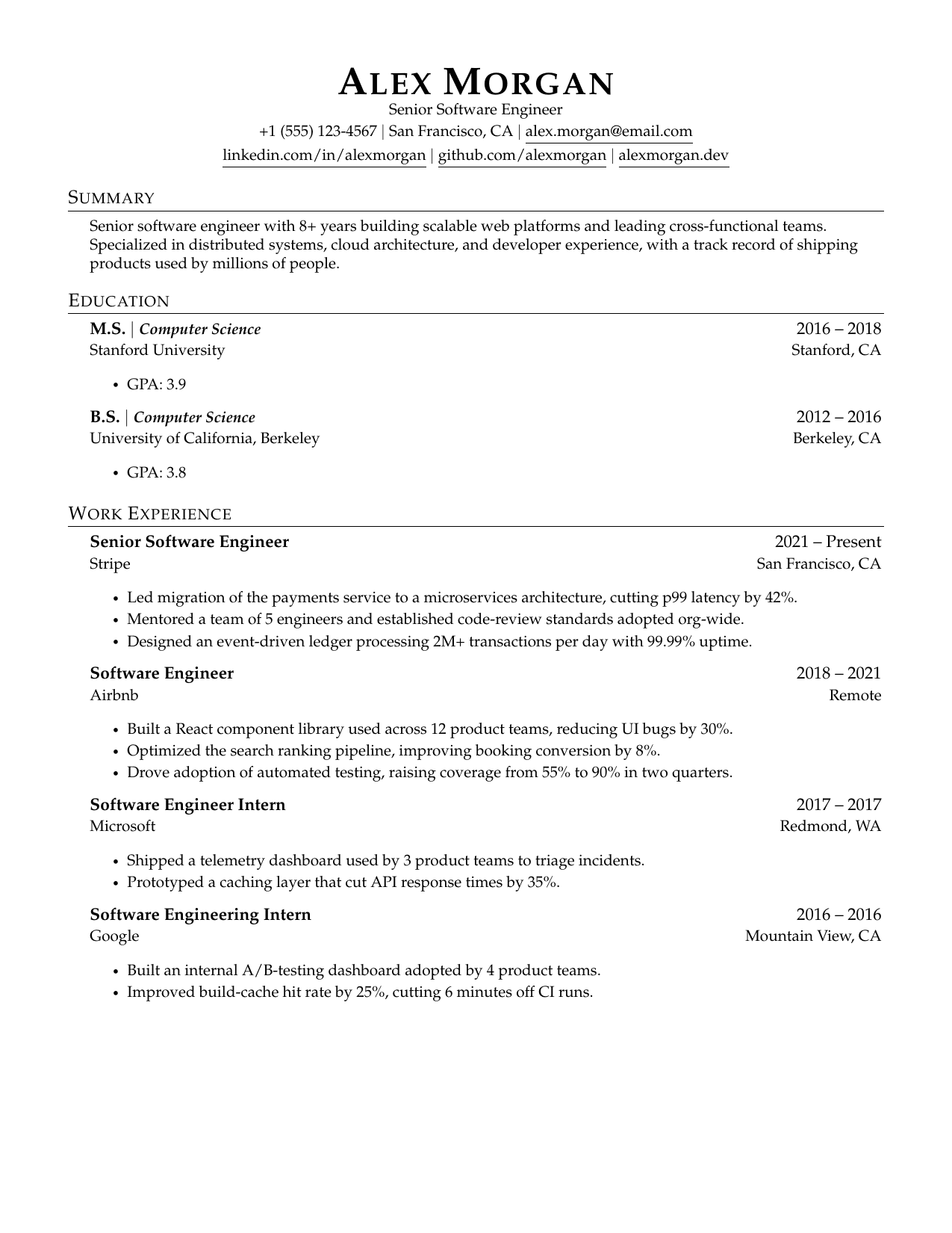 Charles resume template