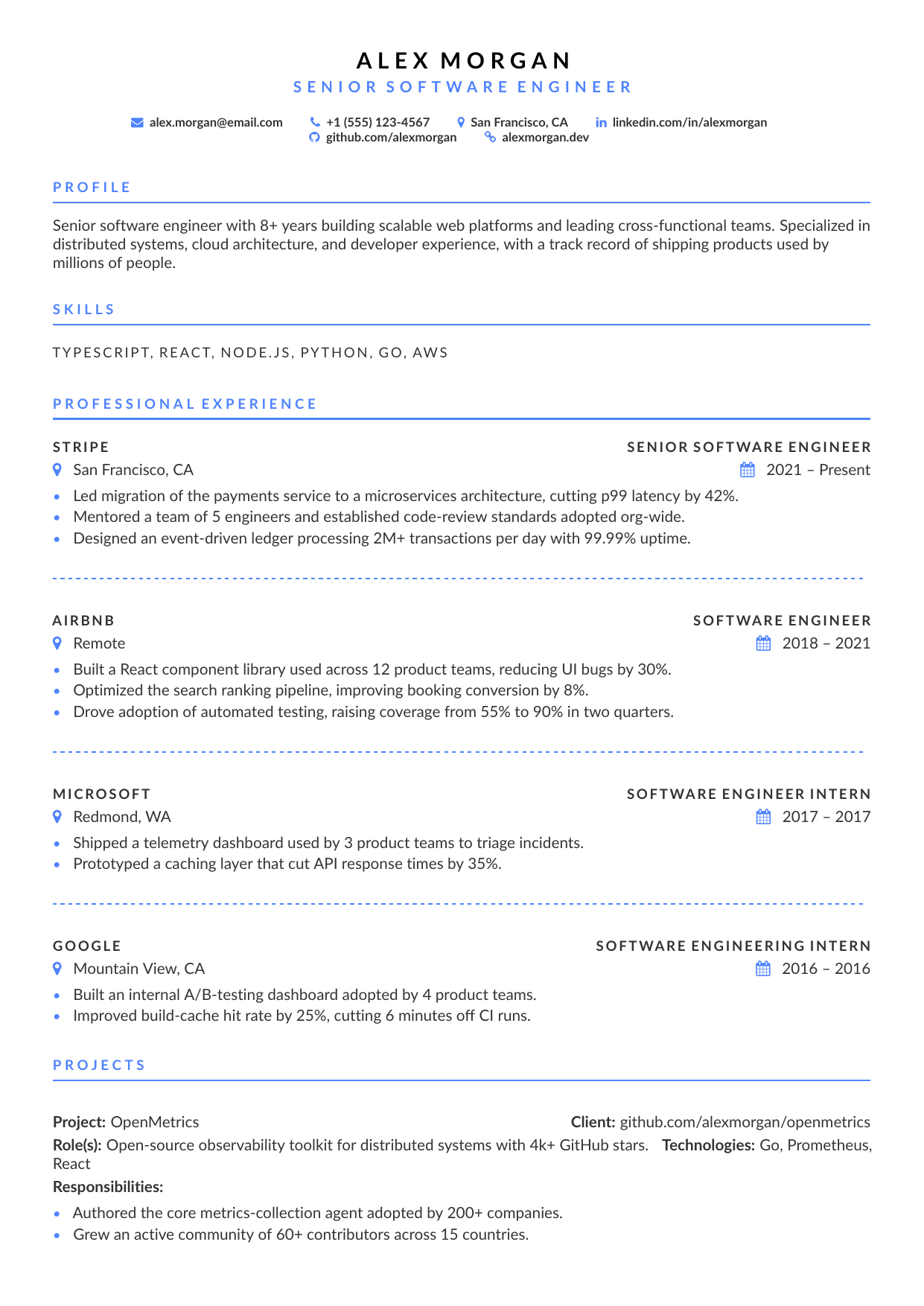 Elegant resume template