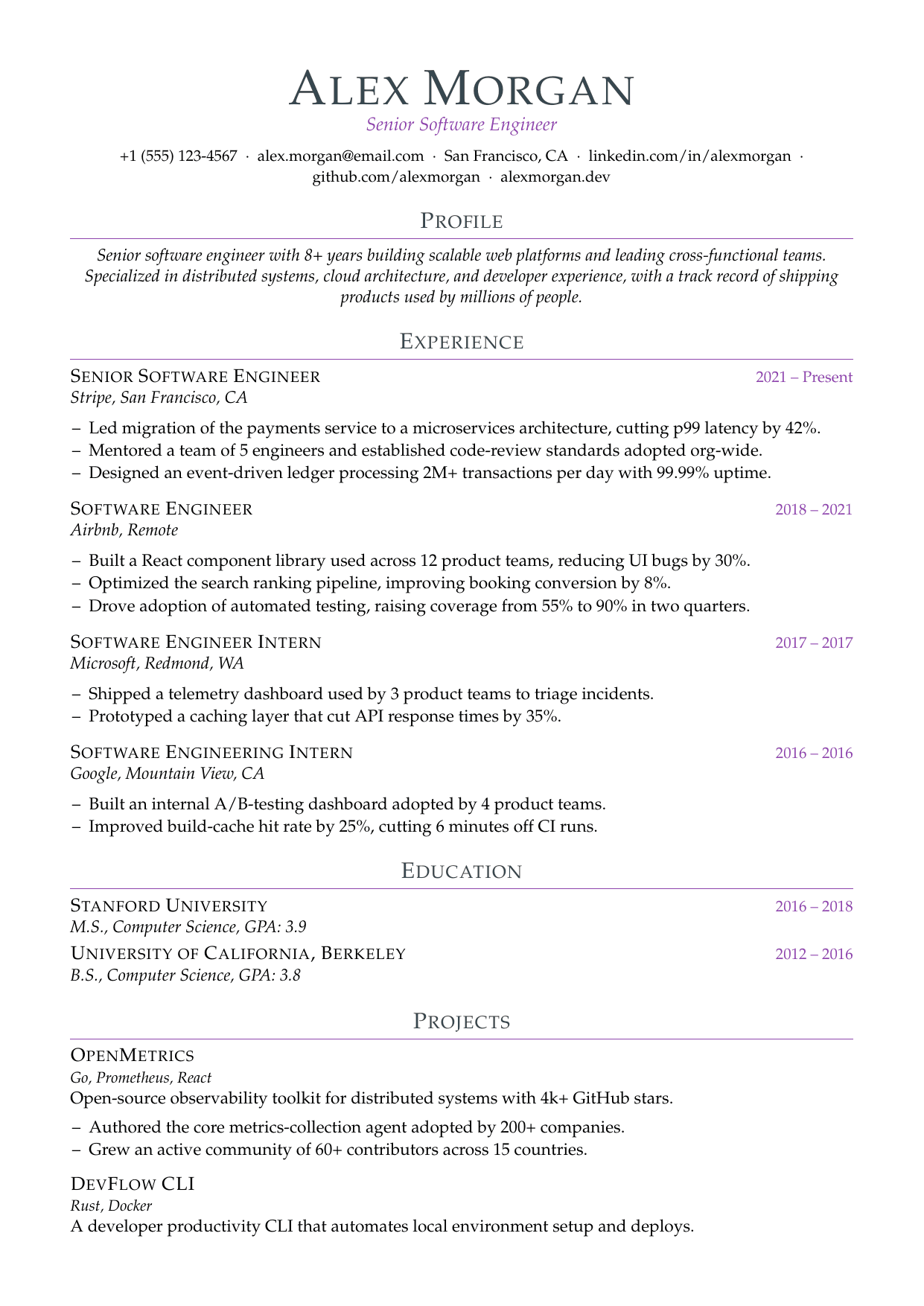 Friggeri resume template