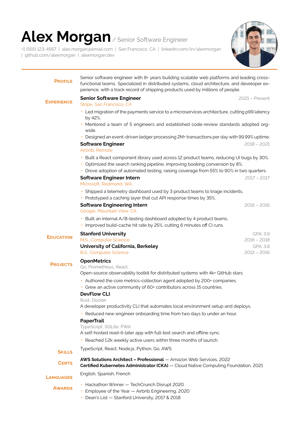 Hipster resume template